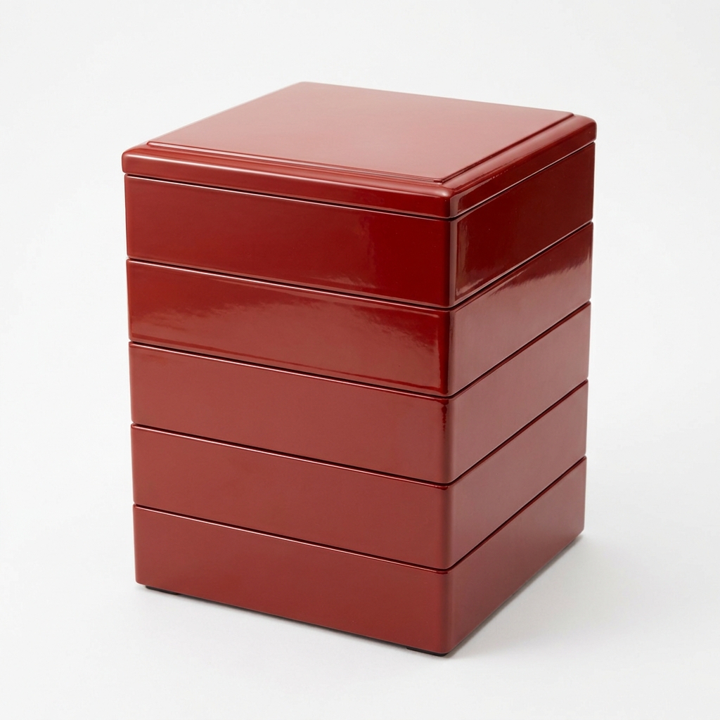 重箱 5段 朱