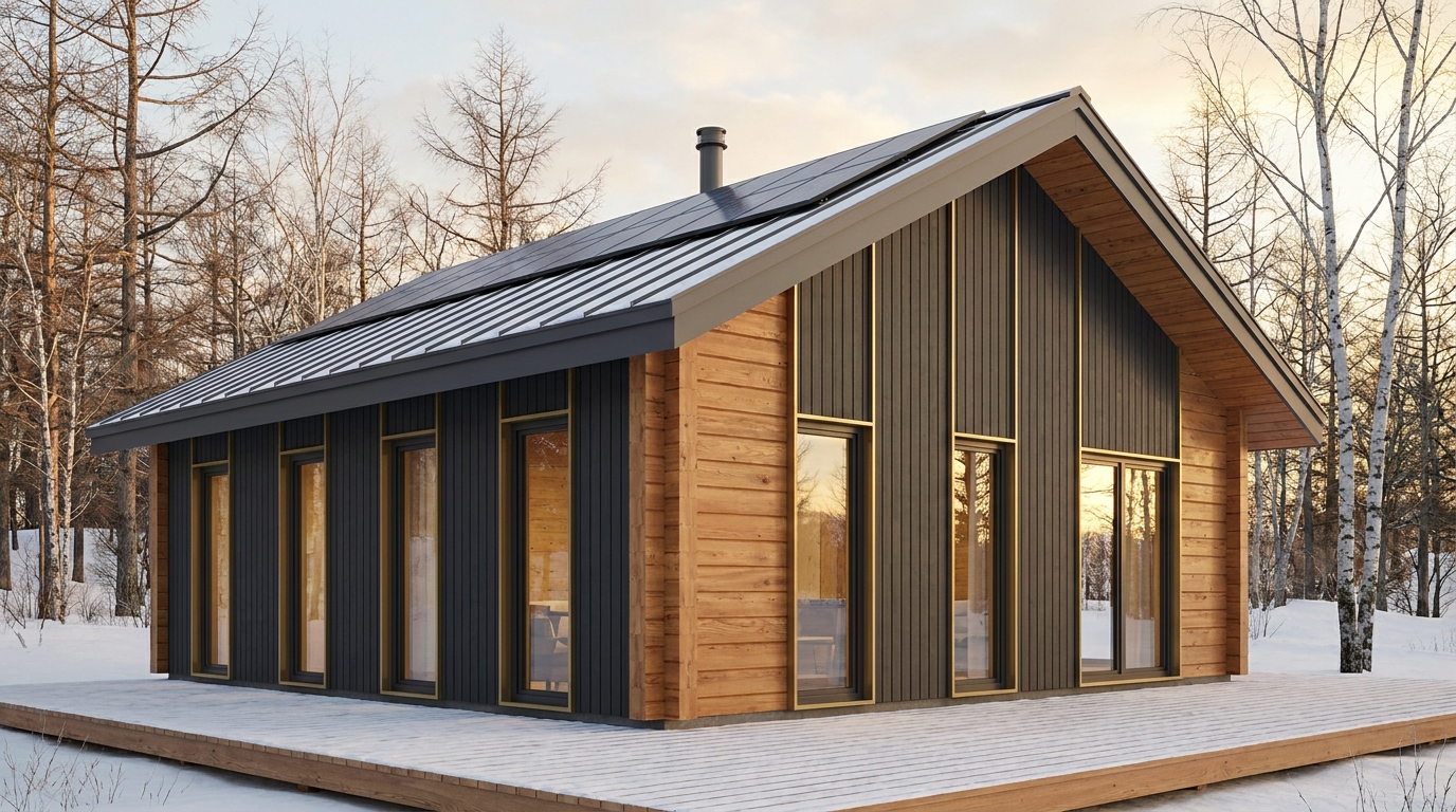 月の巣 外観 — AI render based on BIM specs