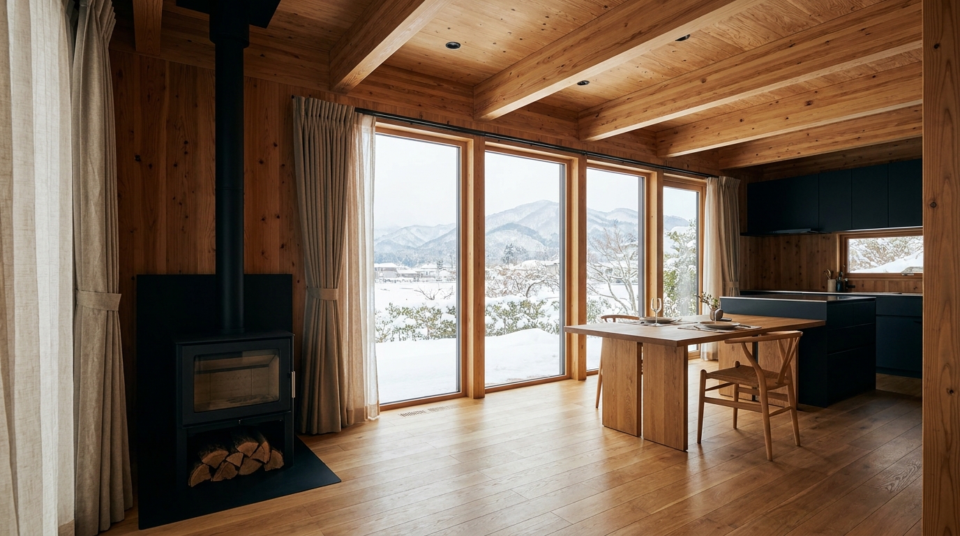 森の小屋 内観