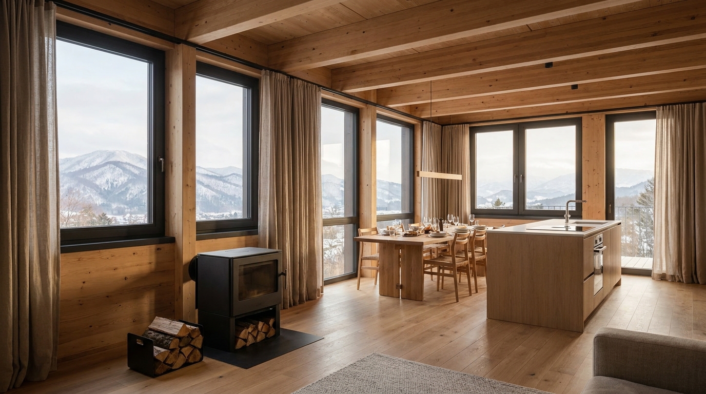 雪の小屋 内観