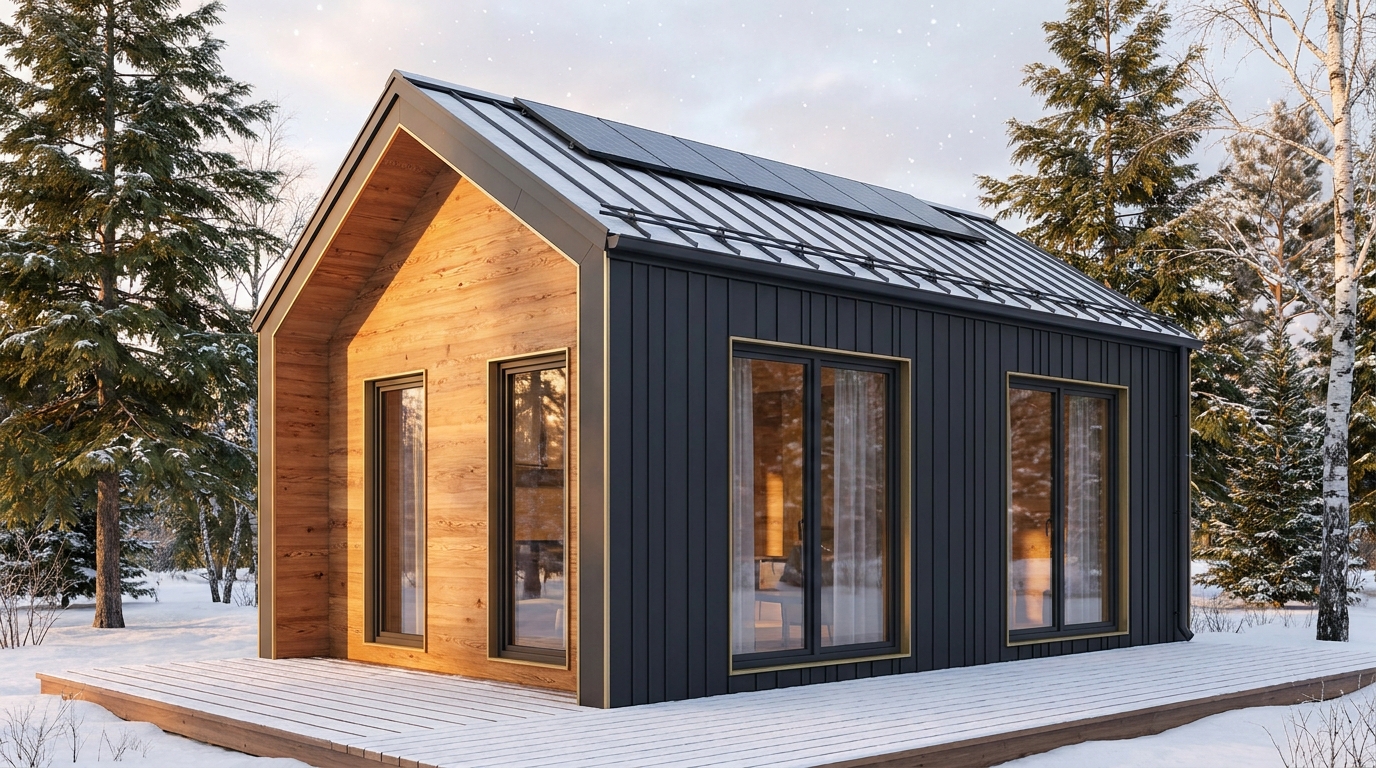 南の家 外観 — AI render based on BIM specs