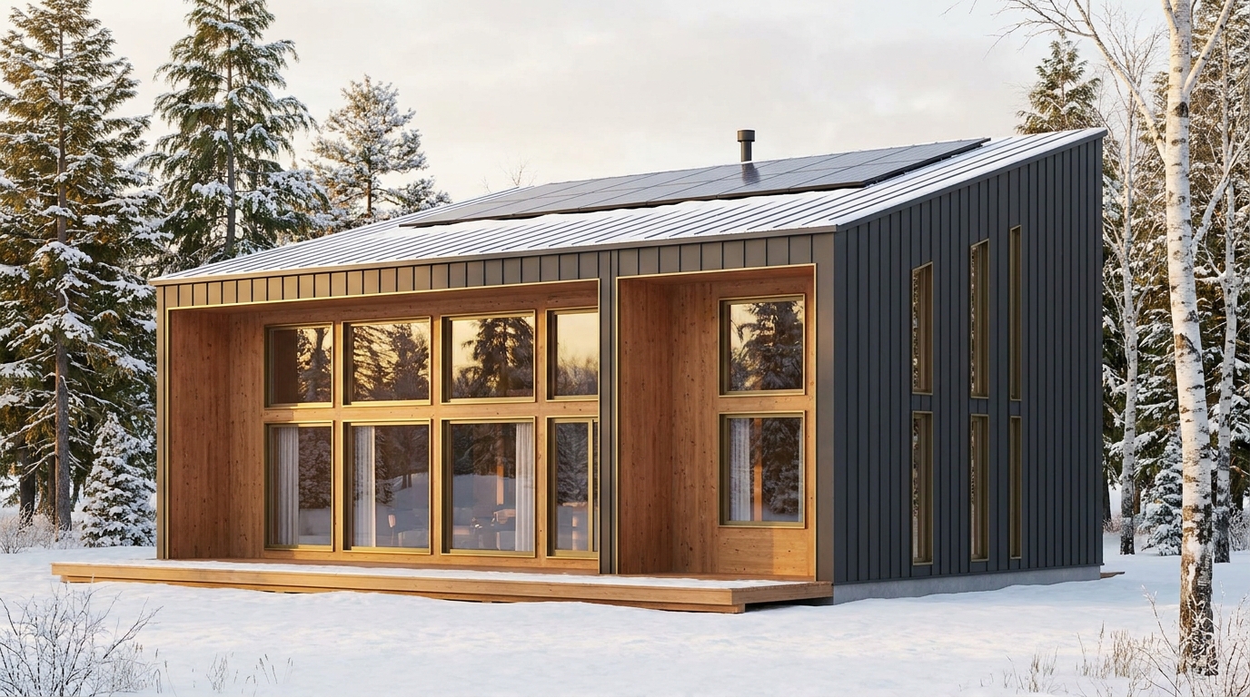 湖の杜 外観 — AI render based on BIM specs