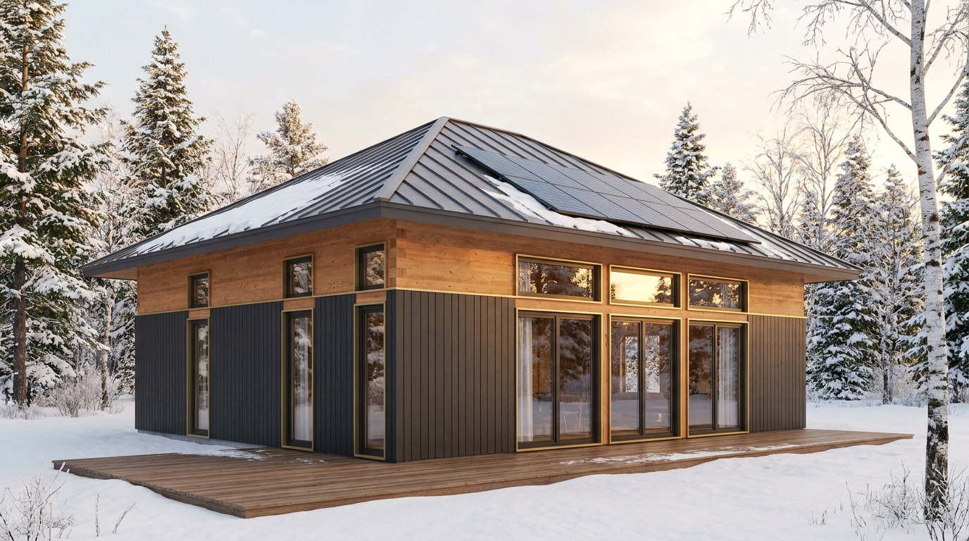 東の杜 外観 — AI render based on BIM specs