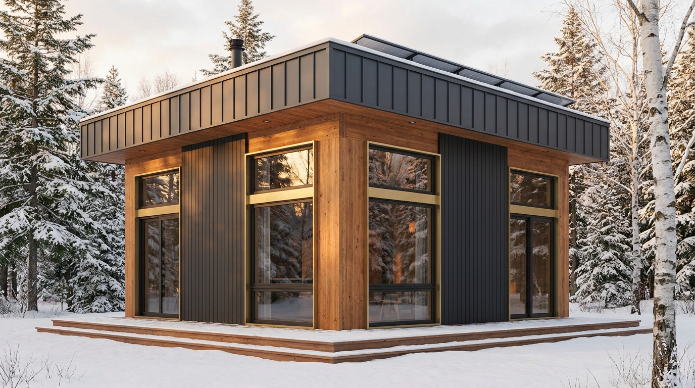 西の家 外観 — AI render based on BIM specs