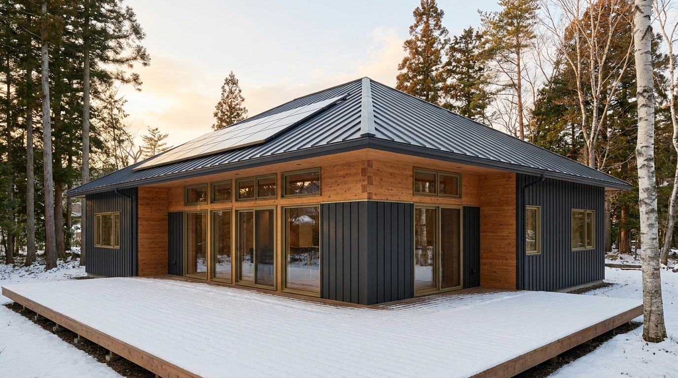 陽の砦 外観 — AI render based on BIM specs