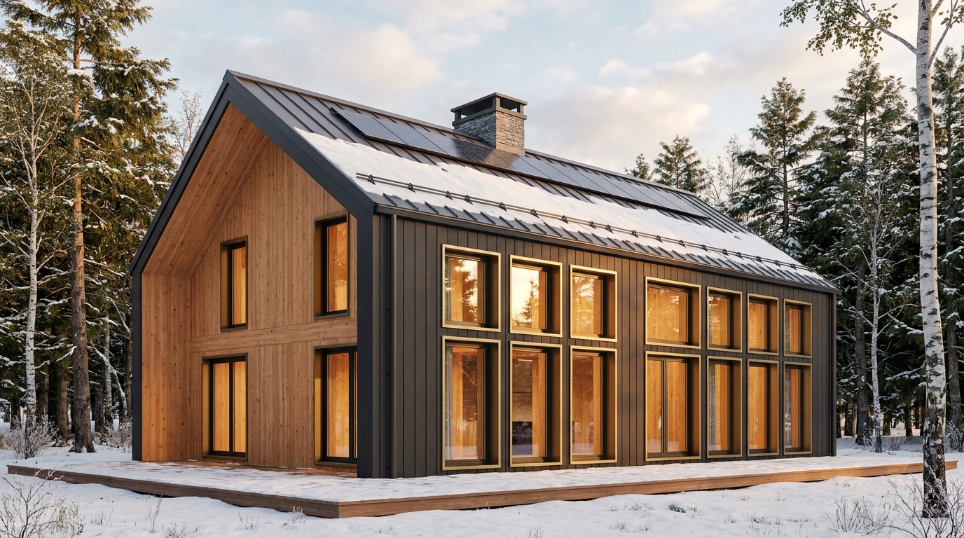 南の蔵 外観 — AI render based on BIM specs