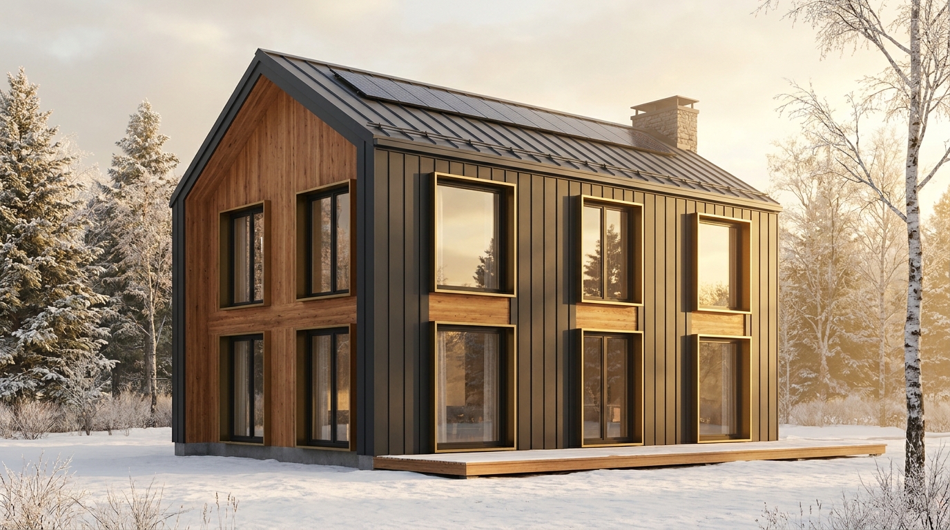 月の庵 外観 — AI render based on BIM specs