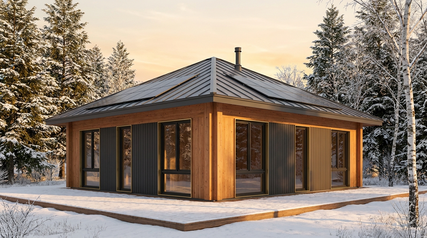 北の館 外観 — AI render based on BIM specs