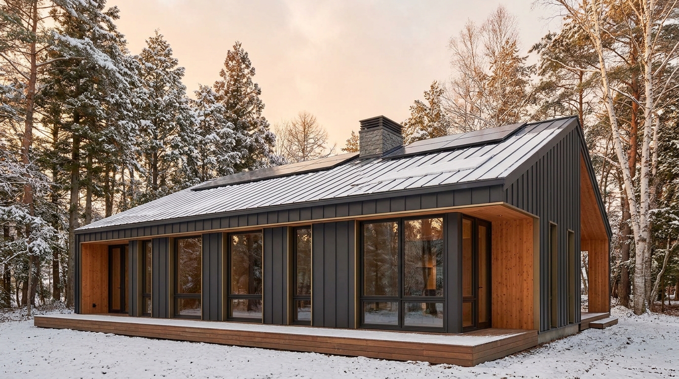 雪の蔵 外観 — AI render based on BIM specs