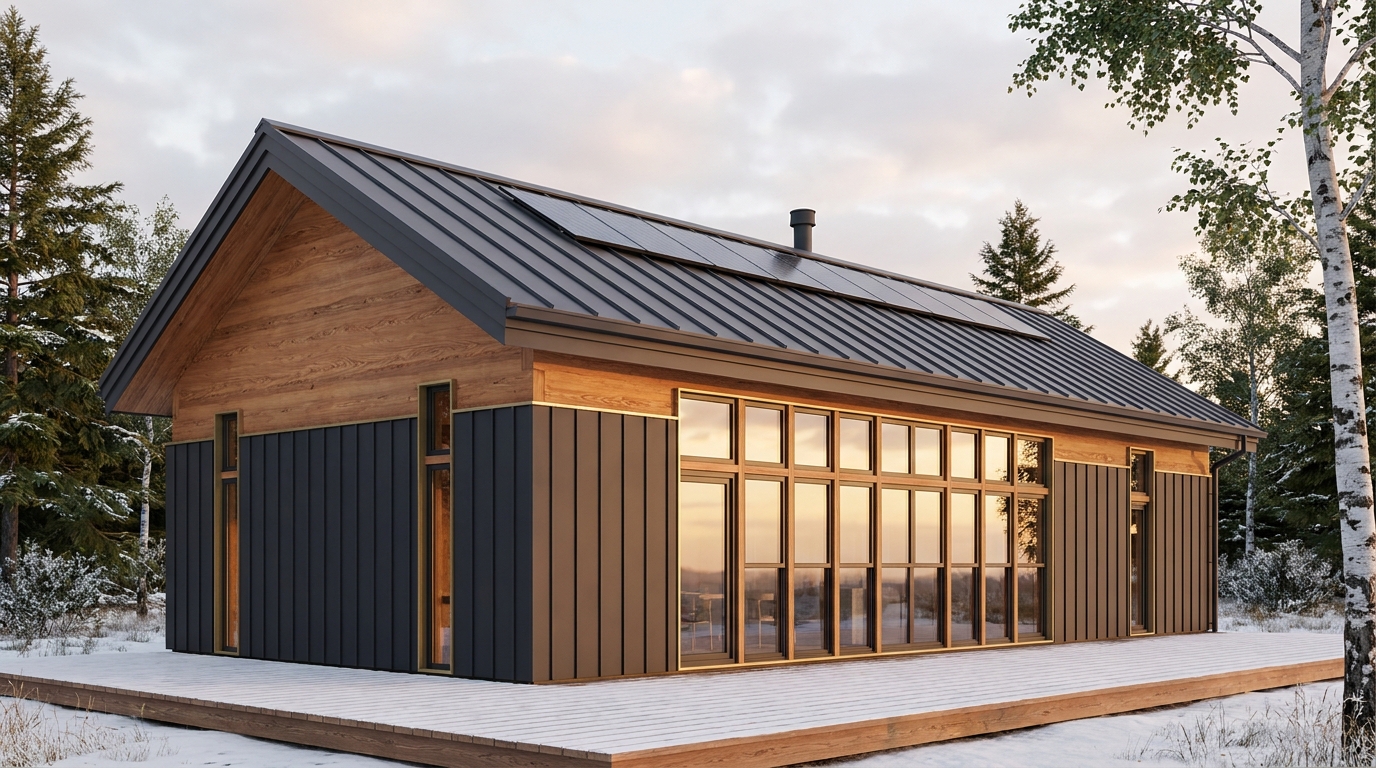 雨の塔 外観 — AI render based on BIM specs