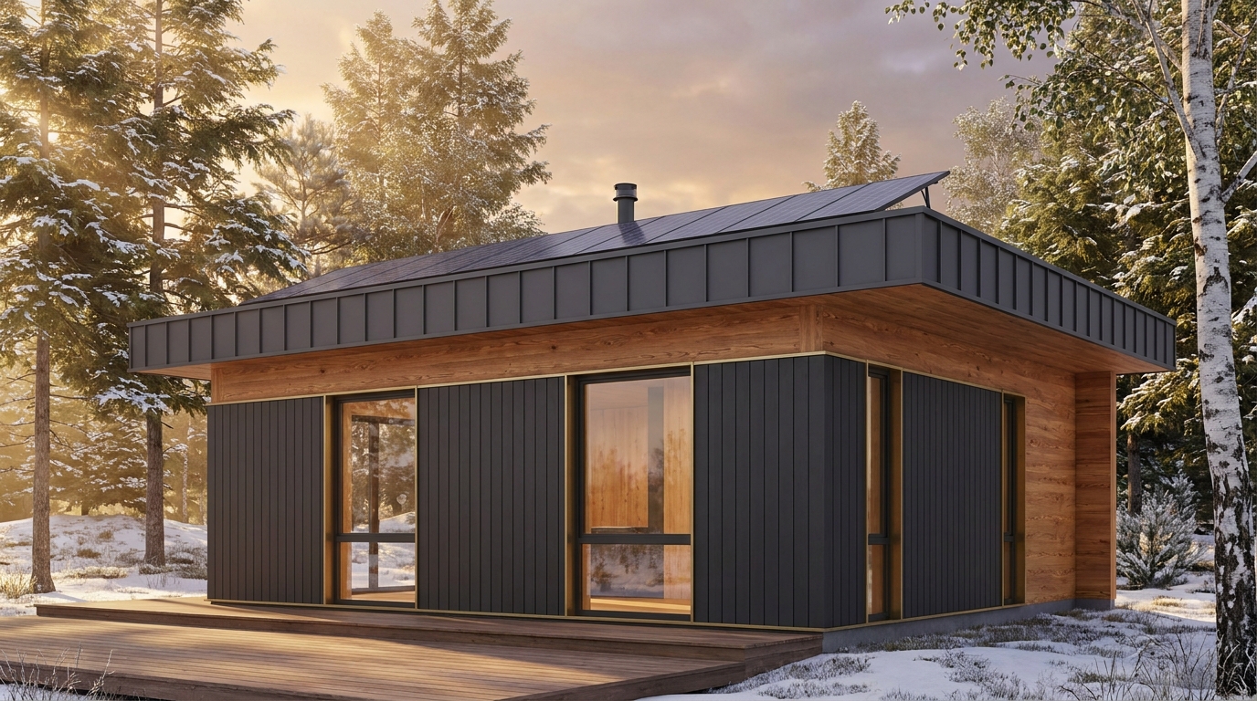 西の砦 外観 — AI render based on BIM specs