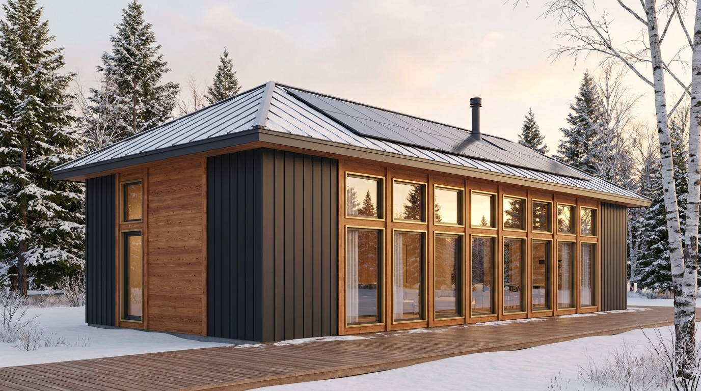 南の家 外観 — AI render based on BIM specs
