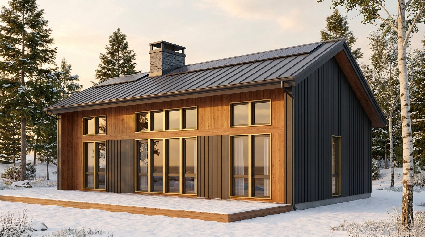 東の砦 外観 — AI render based on BIM specs