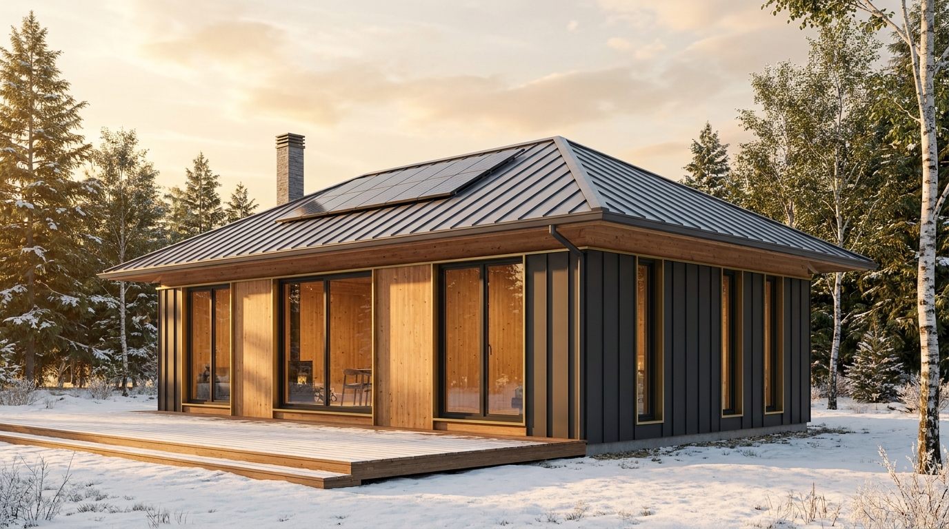 北の塔 外観 — AI render based on BIM specs