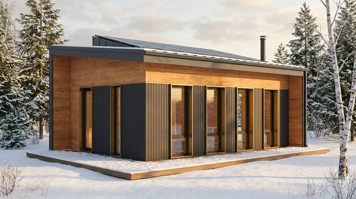 月の庵 外観 — AI render based on BIM specs