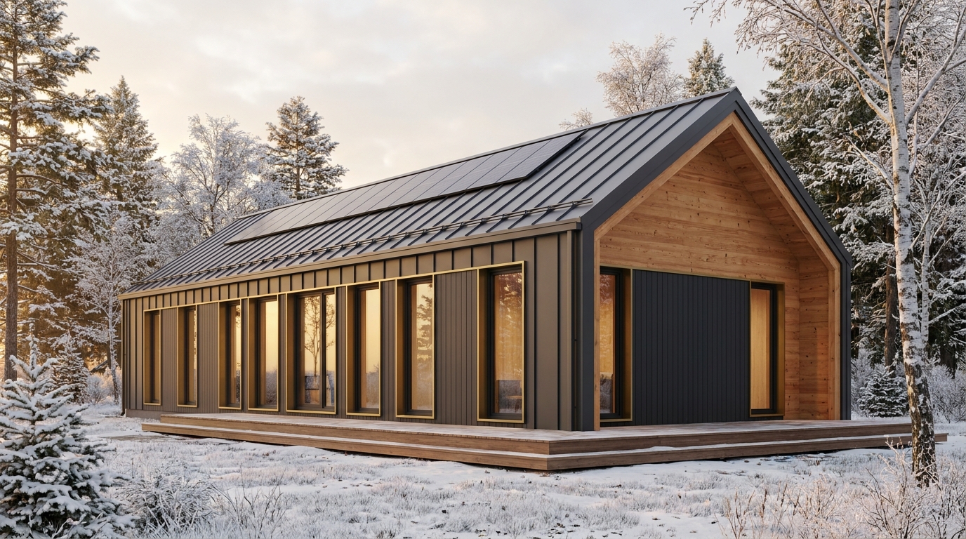 西の杜 外観 — AI render based on BIM specs