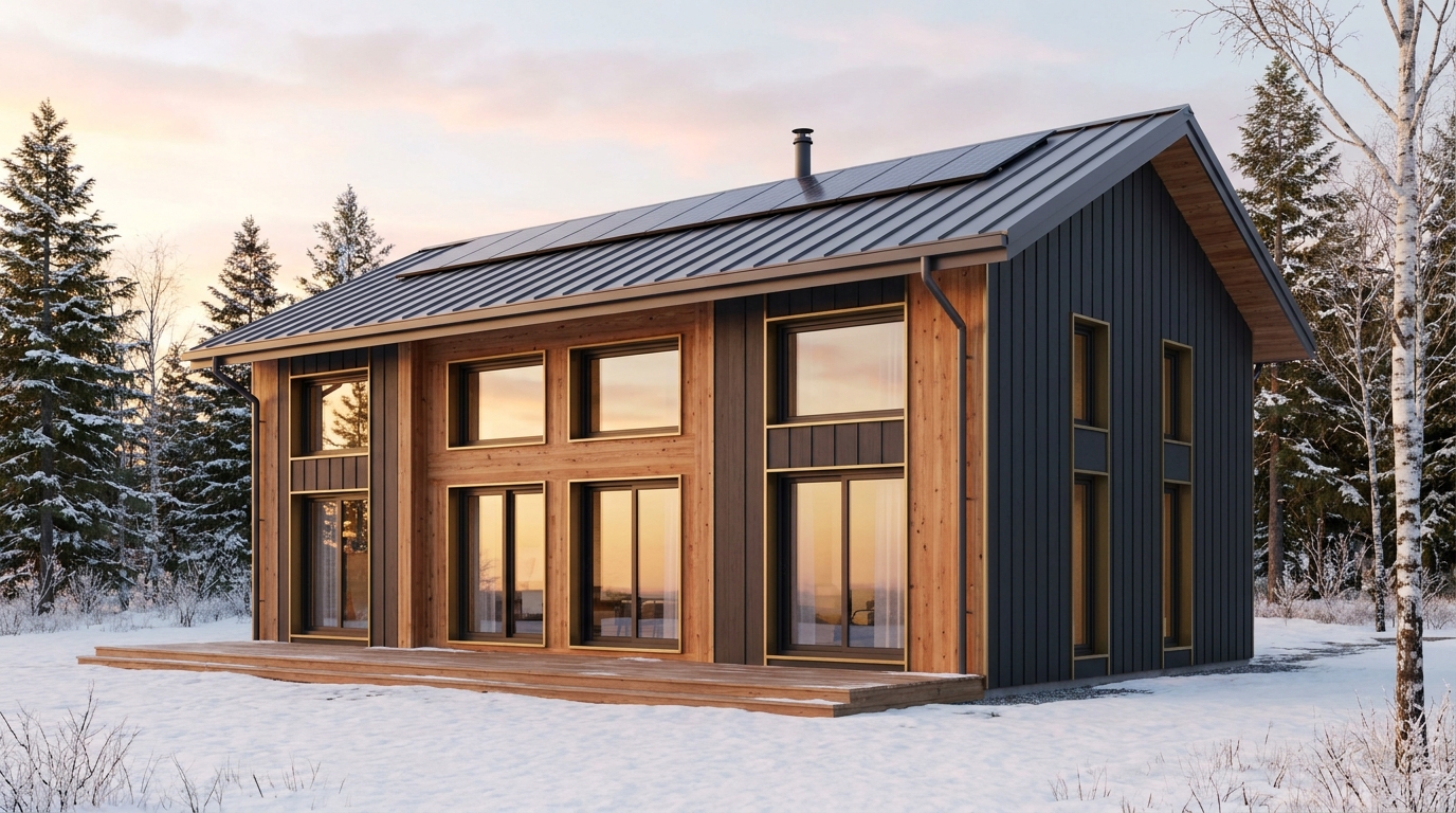 霧の館 外観 — AI render based on BIM specs