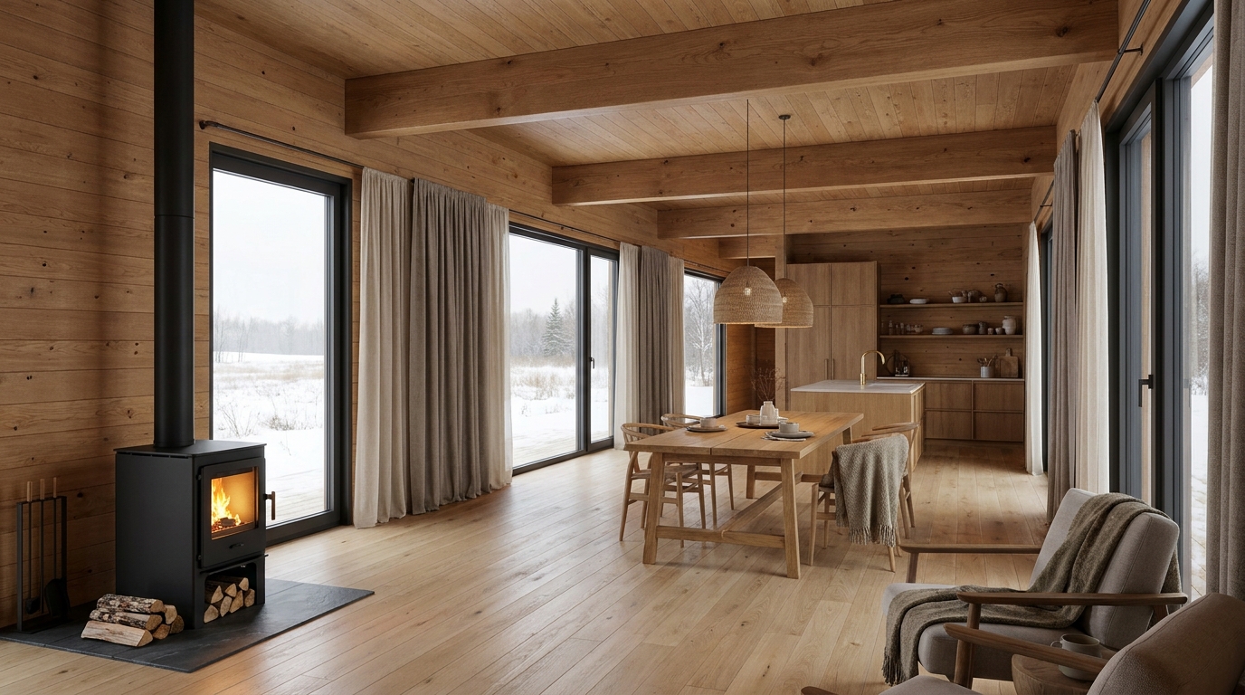 霧の小屋 内観