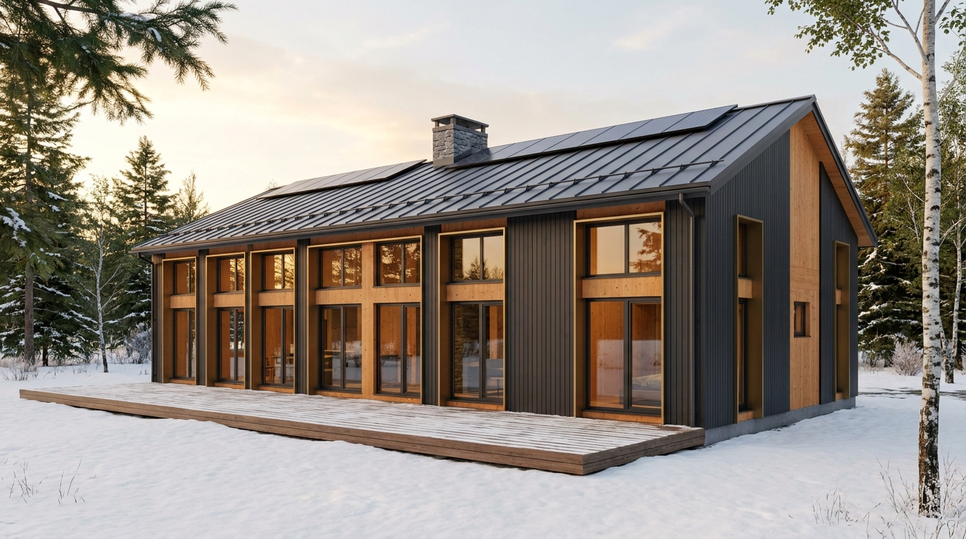 霧の館 外観 — AI render based on BIM specs