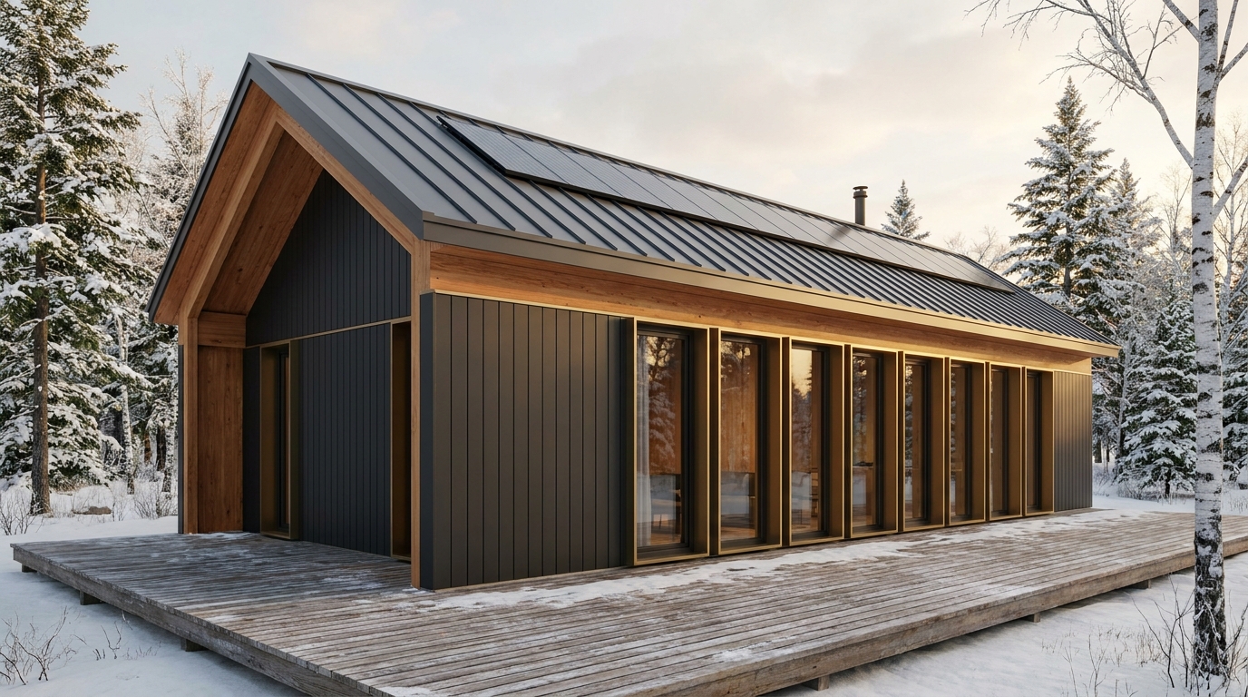 月の里 外観 — AI render based on BIM specs