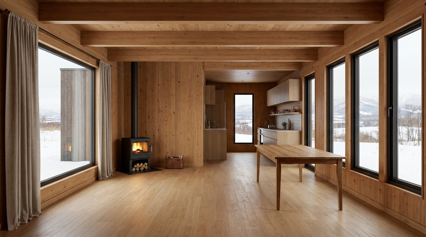 森の小屋 内観
