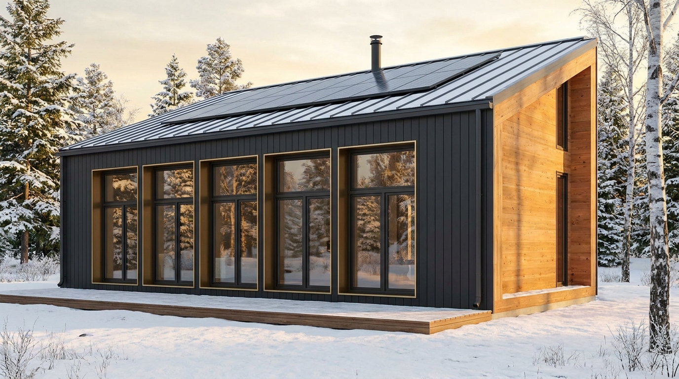 雪の蔵 外観 — AI render based on BIM specs