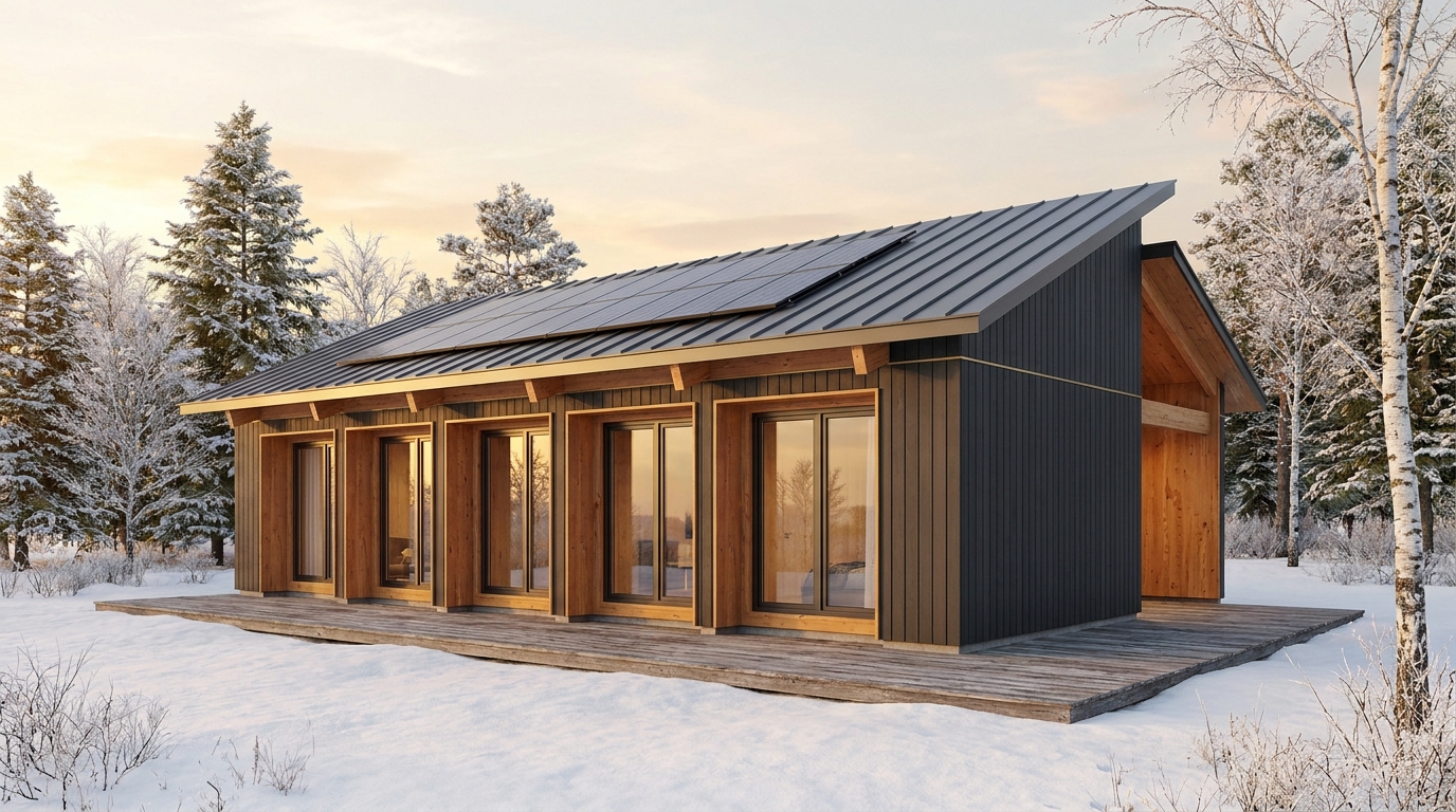 湖の杜 外観 — AI render based on BIM specs