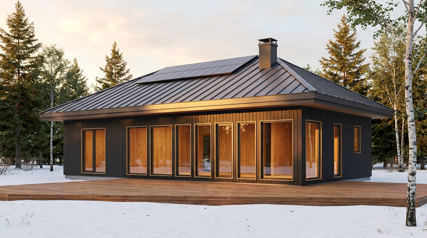 陽の蔵 外観 — AI render based on BIM specs
