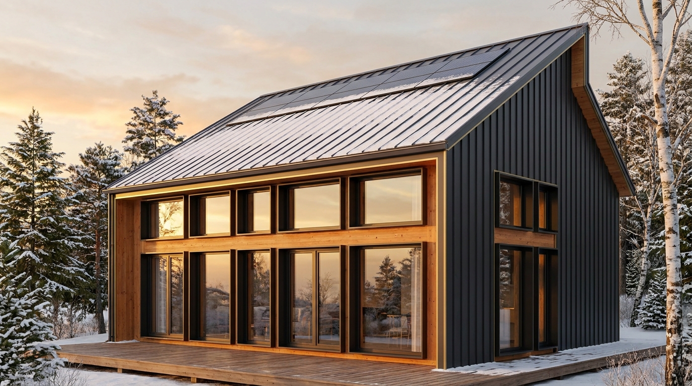 東の里 外観 — AI render based on BIM specs