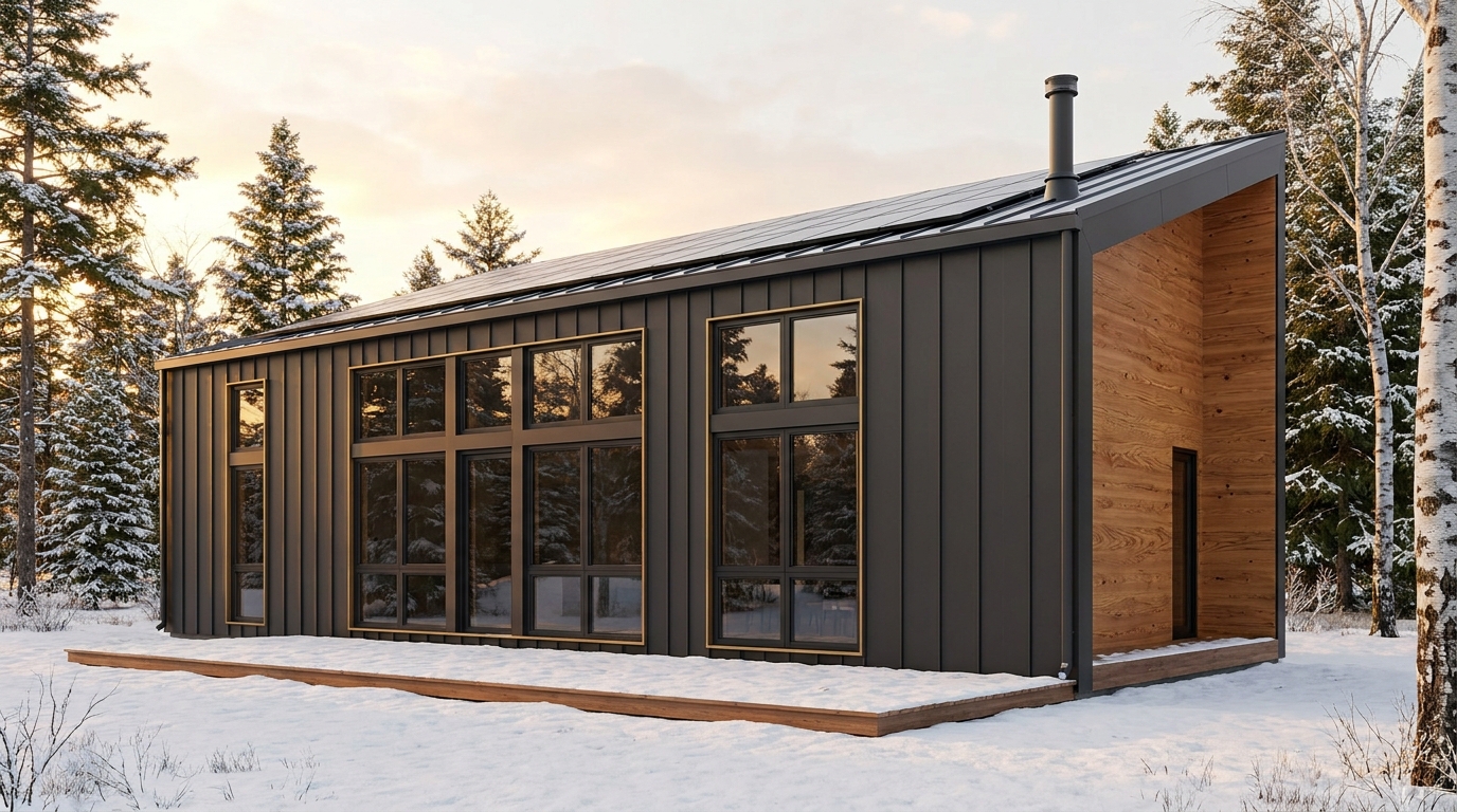 森の里 外観 — AI render based on BIM specs