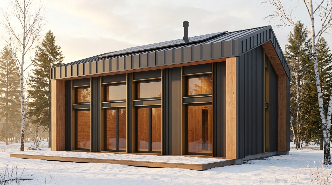 月の庵 外観 — AI render based on BIM specs