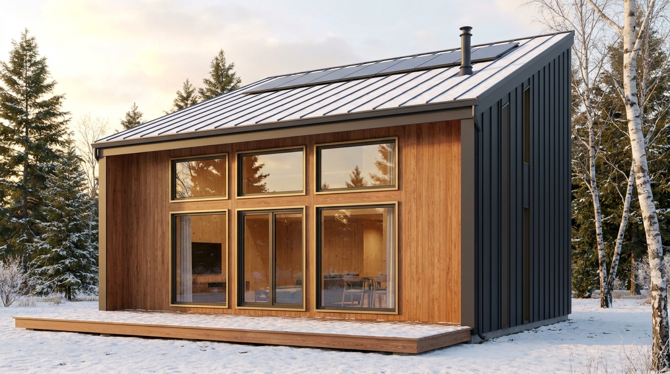 霧の塔 外観 — AI render based on BIM specs