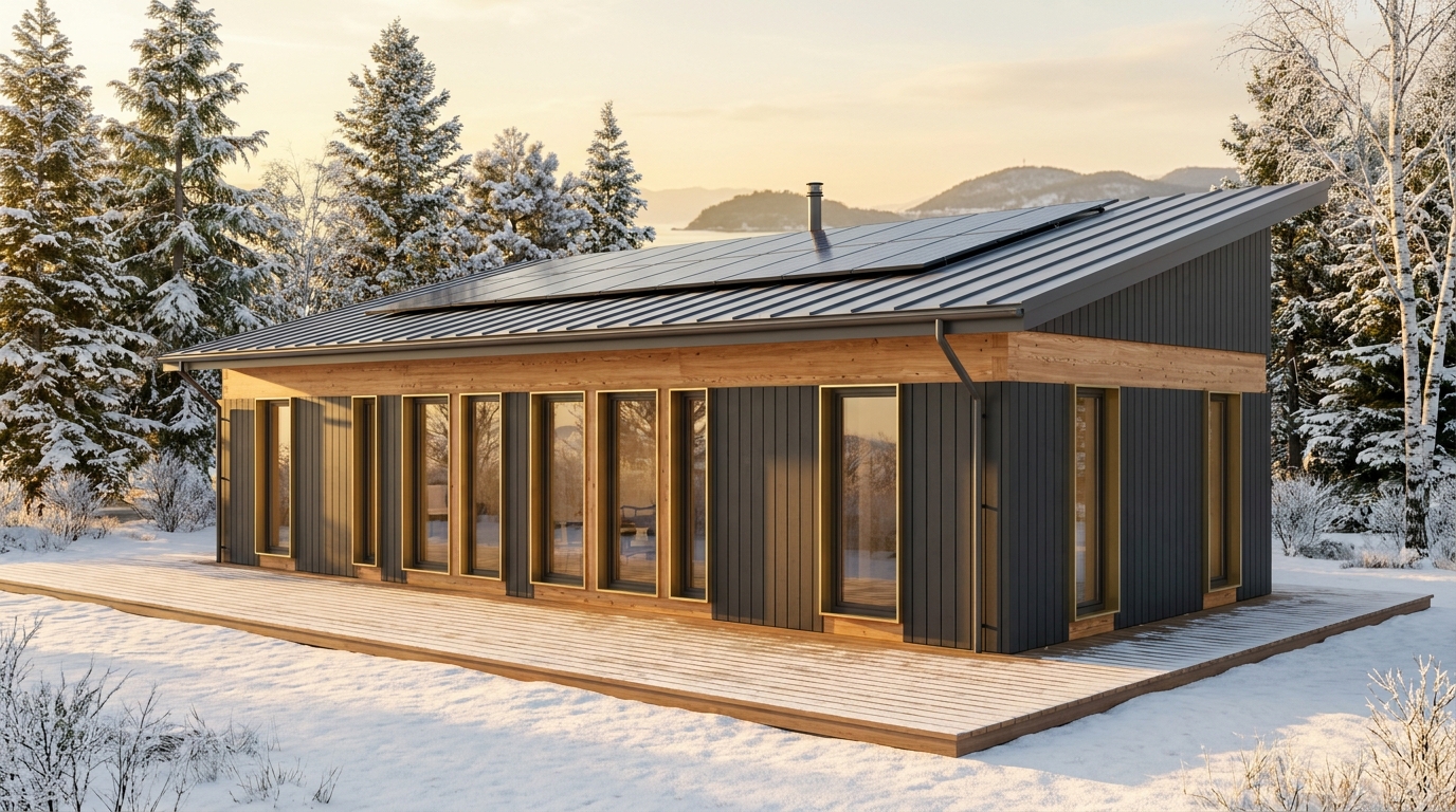 森の蔵 外観 — AI render based on BIM specs