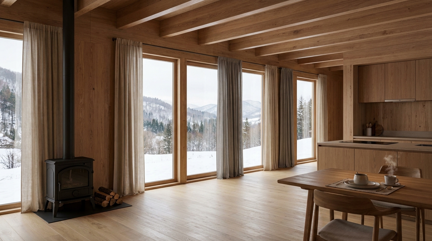 霜の小屋 内観