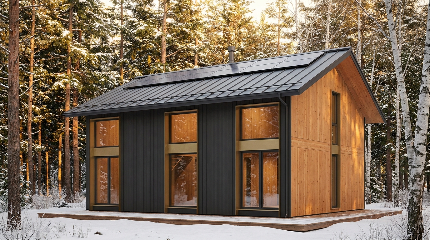 霧の里 外観 — AI render based on BIM specs