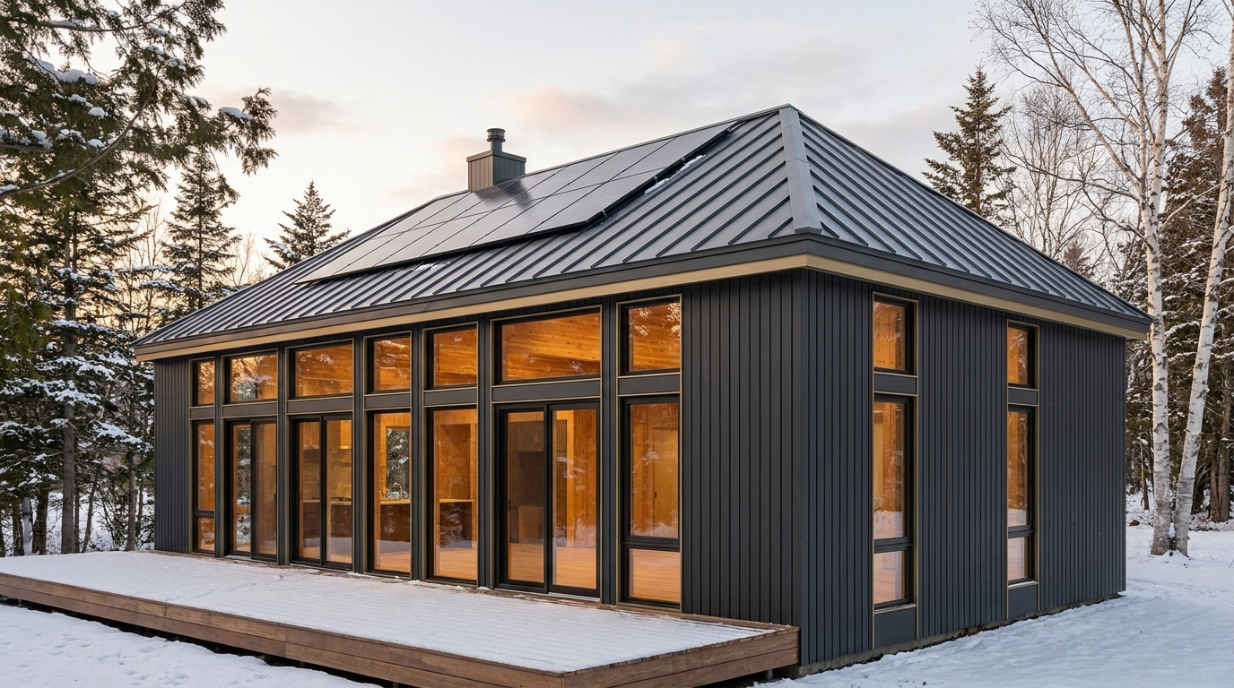 森の塔 外観 — AI render based on BIM specs