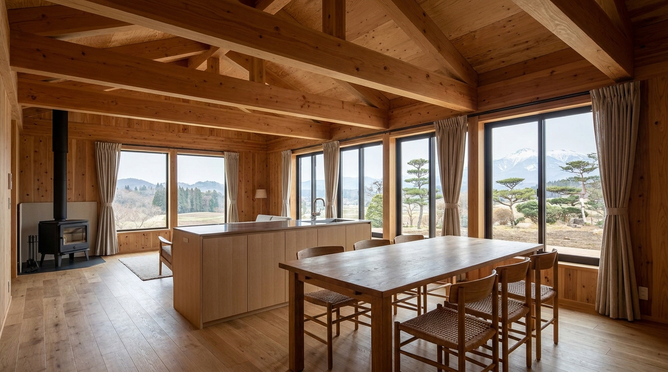 霜の小屋 内観