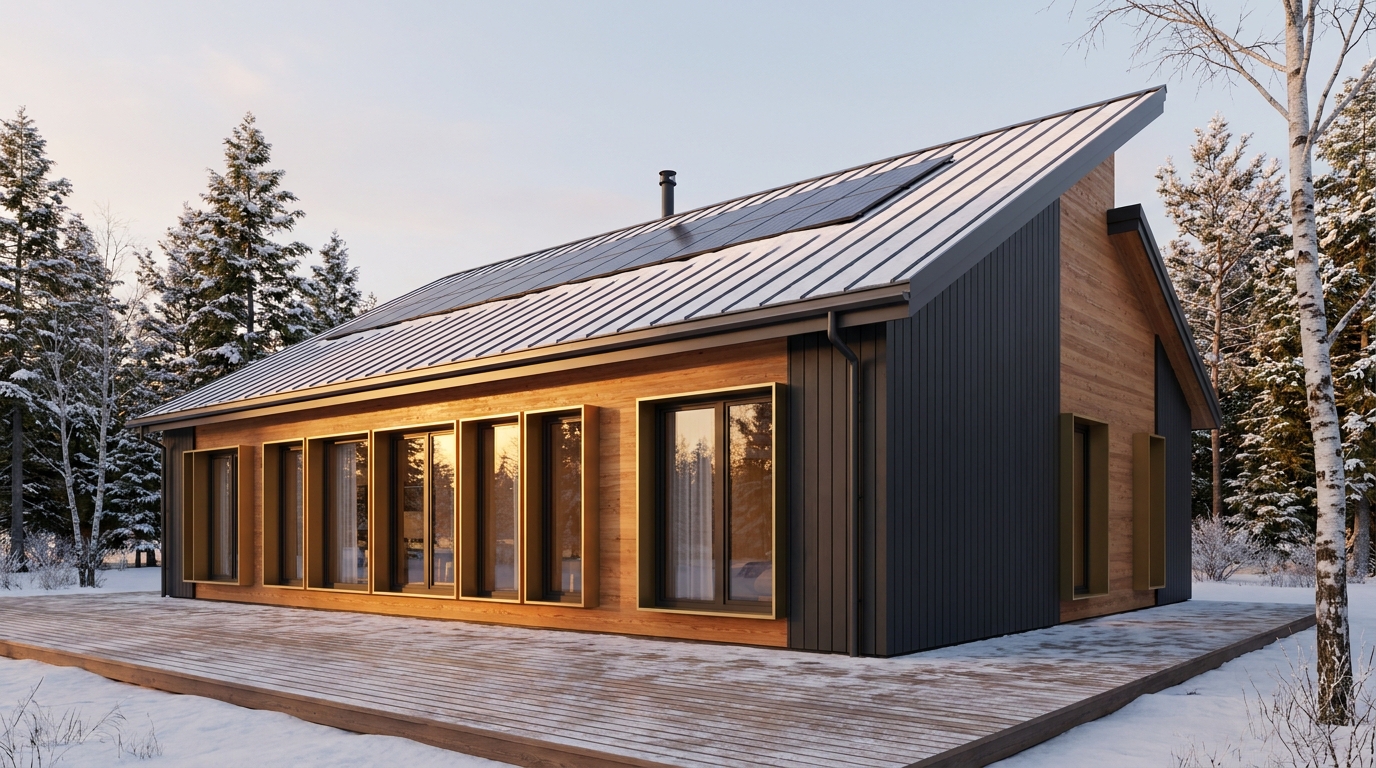 月の庵 外観 — AI render based on BIM specs