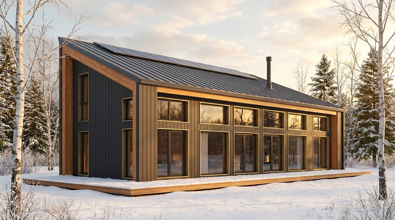 森の杜 外観 — AI render based on BIM specs