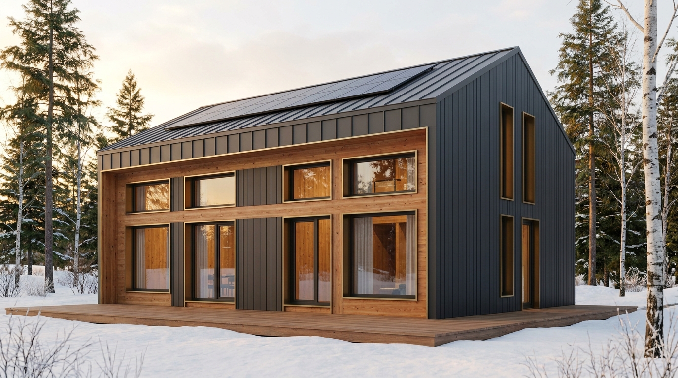 風の砦 外観 — AI render based on BIM specs