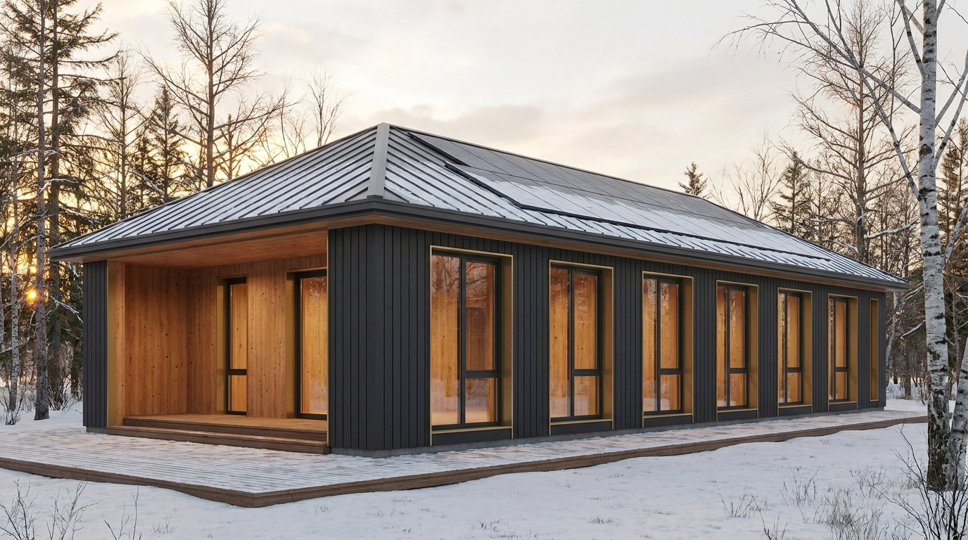 北の杜 外観 — AI render based on BIM specs