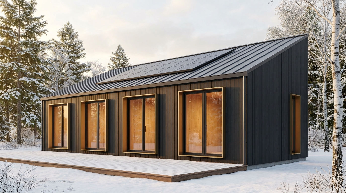 東の蔵 外観 — AI render based on BIM specs