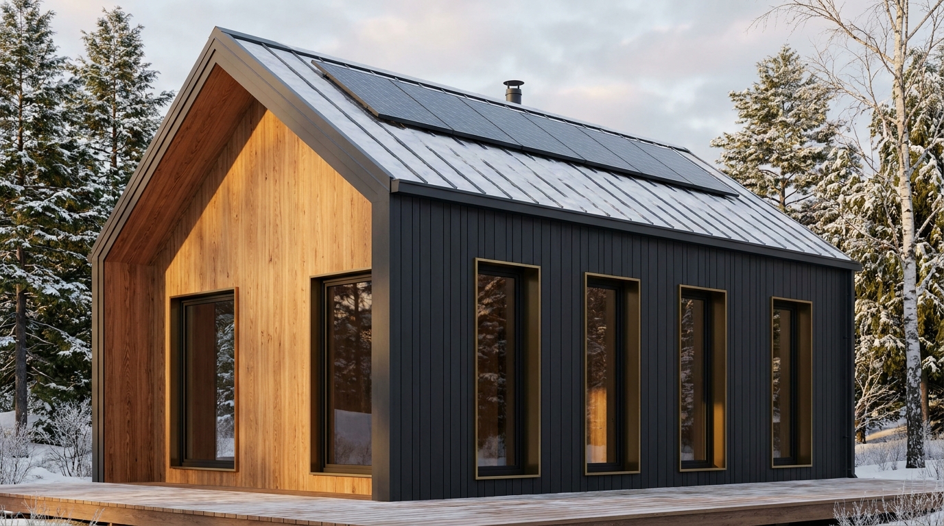 森の杜 外観 — AI render based on BIM specs