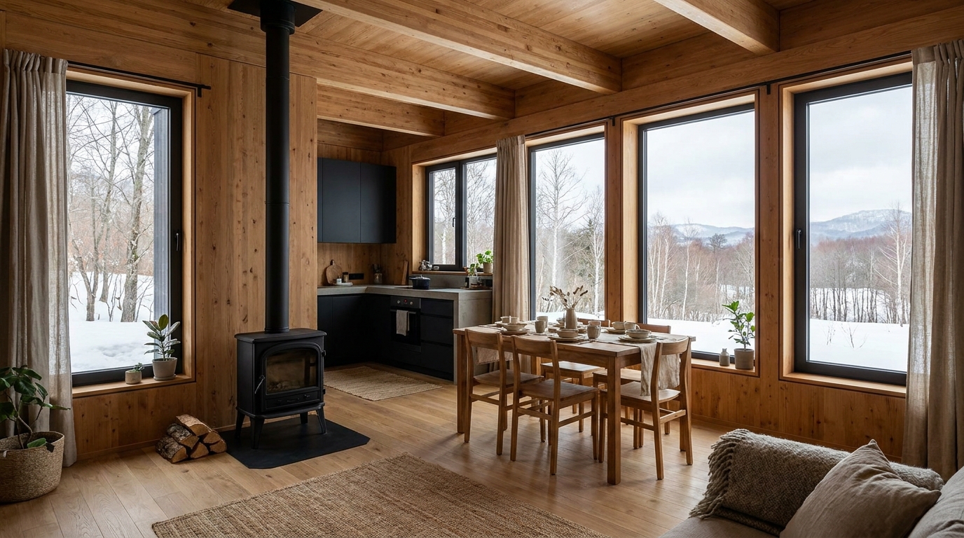 森の小屋 内観