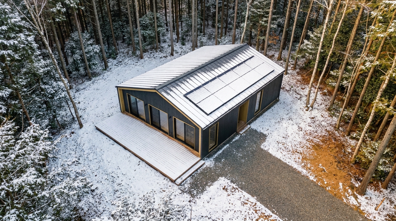 湖の小屋 配置