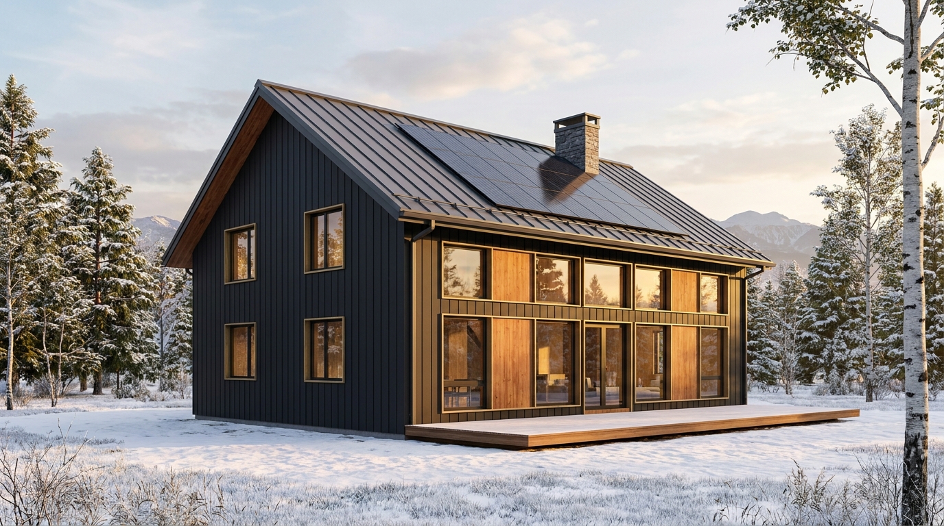 森の里 外観 — AI render based on BIM specs