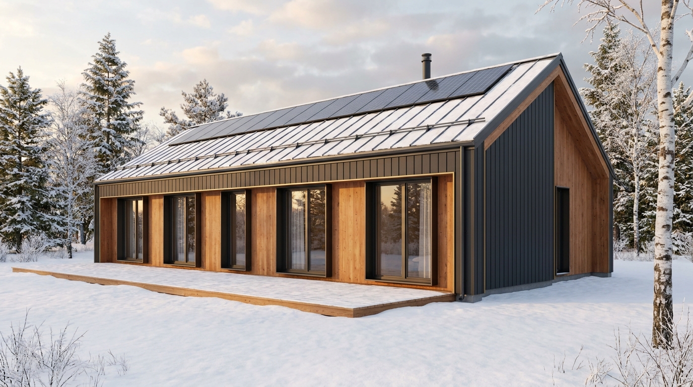 湖の塔 外観 — AI render based on BIM specs