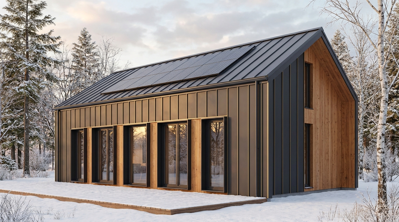 東の杜 外観 — AI render based on BIM specs