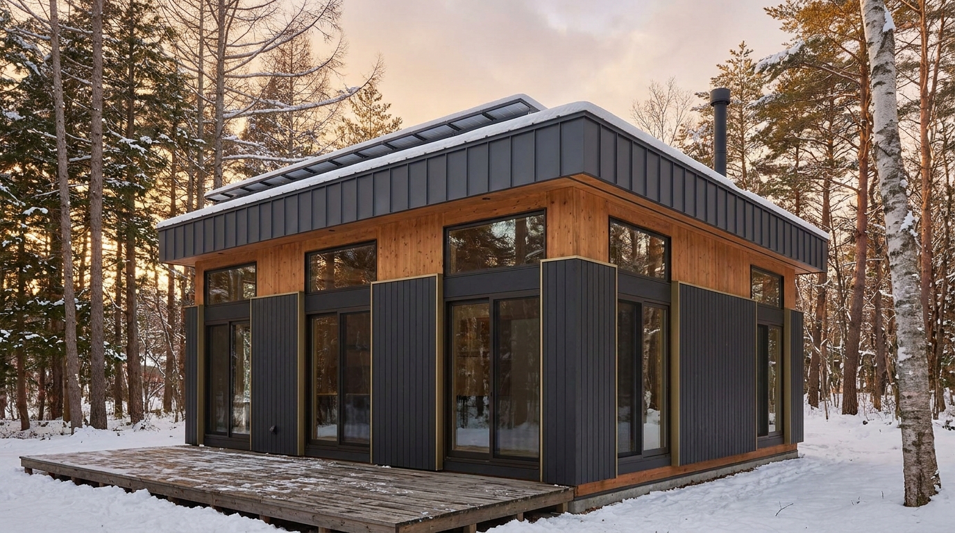東の杜 外観 — AI render based on BIM specs