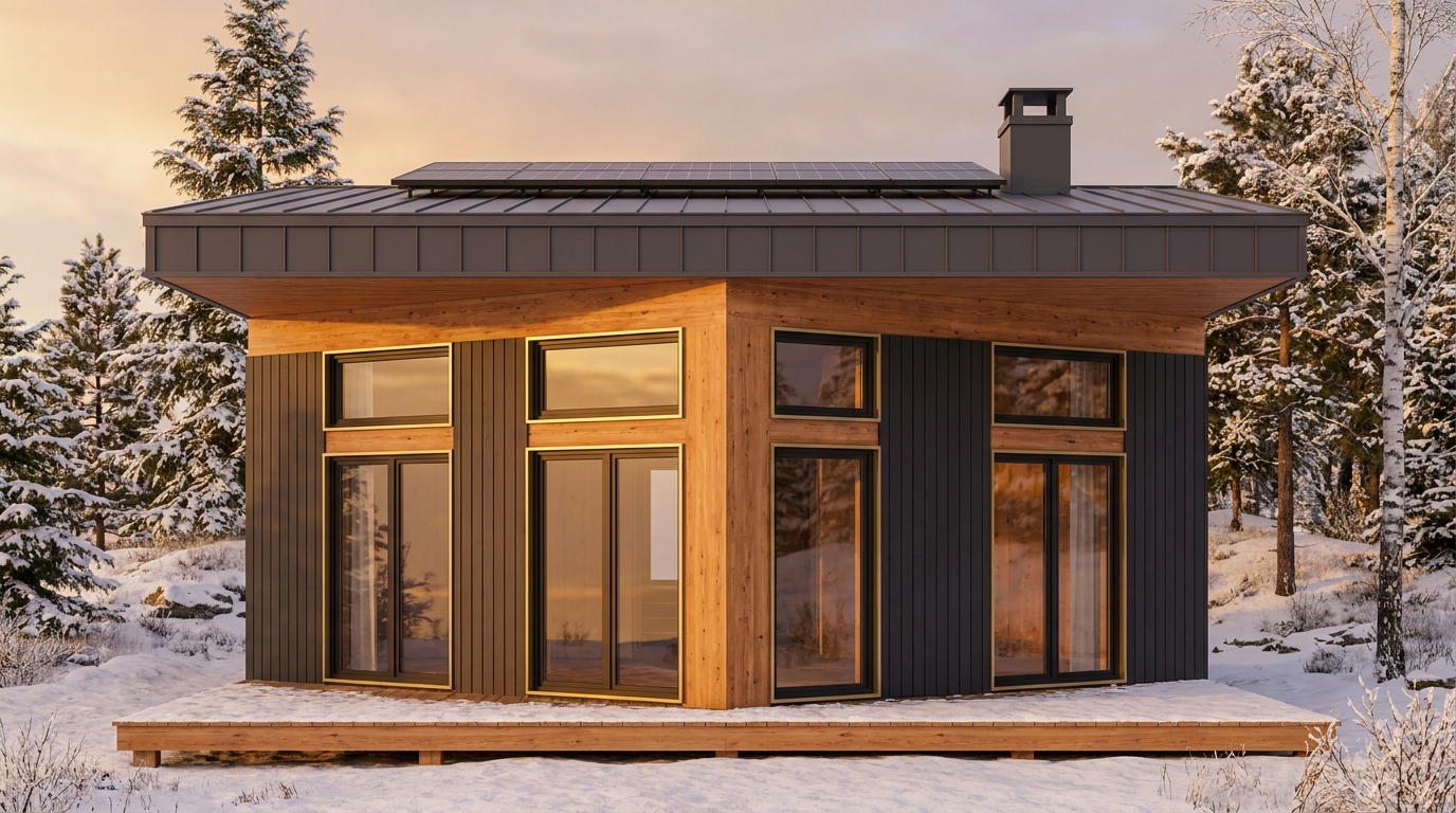 森の里 外観 — AI render based on BIM specs